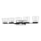 Z-Lite Bleeker Street 5 Light Vanity, Matte Black & Clear 475-5V-MB-CH - alternate 1